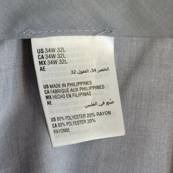 International Concepts Mens Gray Pants Sz 34x32 - Picture 6 of 6